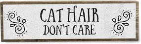 img 4 attached to ANVEVO Cat Hair Don’t Care - Handmade Metal Wood Sign: The Ultimate Cat Lover's Decor Piece