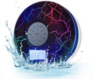 🔊 kgbee ipx7 2nd bluetooth speaker: wireless, portable, waterproof with fm radio, led backlight, suction cup - usb-rechargeable shower speaker with mic logo