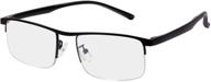 computer progressive multifocal eyeglasses black half logo