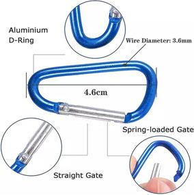 img 2 attached to Набор карабинов для ключей Yohong - 32 штуки для активного отдыха, кемпинга, поводка для собаки, рыбалки, водных бутылок