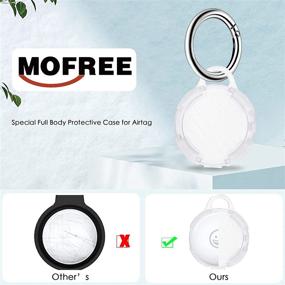 img 1 attached to MOFREE Air Tag Keychain Compatible For Apple Airtags Holder