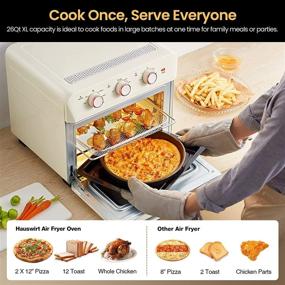 img 2 attached to Versatile 26Qt XL Quiet Toaster Oven Air Fryer: Oilless Air Frying, Dehydration, and More! 🔥 8 Slice Retro Convection Oven Countertop with 6 Speedy Infrared Heating, Non-Stick Enamel Liner, and 6 ACCES