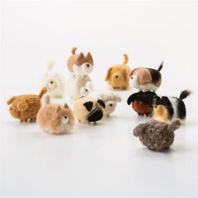 img 1 attached to 🎁 Truslin - DIY Needle Felting Kit with Faceless Cat and Dog in a Gift Box - Tuxedo Cat, American Shorthair, Pug, and Beagle - 4 in 1 Kit