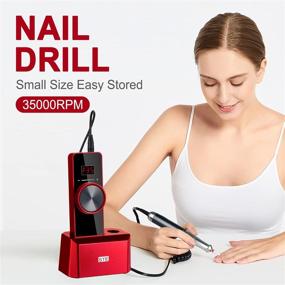 img 1 attached to 💅 Brushless Professional Nail Drill Machine - ZMteam 35000rpm Efile Kit for Acrylic Nails with Long Service Life, Electric Nail File Drill for Shaping, Buffing, and Removing Acrylic Gel Nails