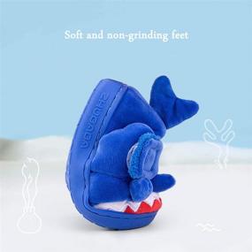 img 1 attached to 🦖 Warm Dinosaur House Slippers for Toddler Boys and Girls – Fluffy Shark Slippers for Kids