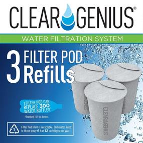 img 1 attached to 👍 Clear Genius Filter Pod Refills (Pack of 3) - Long-lasting, 2-Month Freshness!