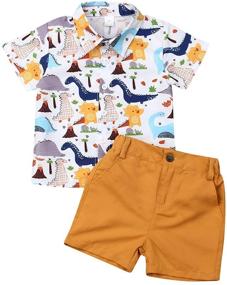 img 4 attached to 👕 Adorable Flamingo T-Shirts: Stylish Toddler Boys' Clothing Sets