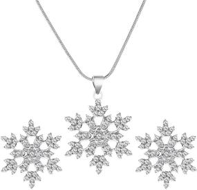 img 4 attached to Yfstyle Snowflake Christmas Rhinestone Girls Silver