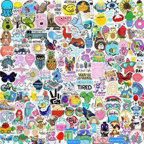 img 4 attached to 🎉 210 Cute Waterproof Vinyl Aesthetic Stickers Bulk Packs for Kids, Teens - Ideal for Water Bottles, Laptop, Skateboards, Computers