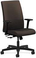 🪑 hon ignition series mid-back work chair - stylish upholstered computer chair for productive office desk work, in espresso (hiwm1) logo