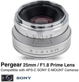 img 2 attached to 📷 Pergear 25mm F1.8 Manual Focus Fixed Lens for Fujifilm Fuji Cameras - Superior Image Quality & Compatibility with X-Series Models (Silver)