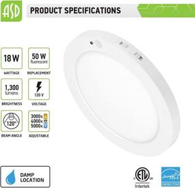 img 3 attached to ASD (4 Pack) 9 Inch Flush Mount LED Ceiling Light Fixture With Motion Sensor 3 CCT Adjustable