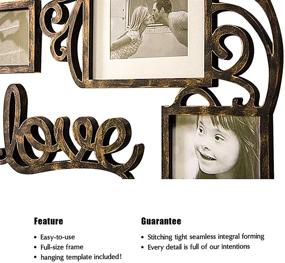 img 2 attached to ❤️ Jerry & Maggie - Valentine Wall Decoration Combination - PVC Picture Frame Selfie Gallery Collage - Love Heart Shape, Brown