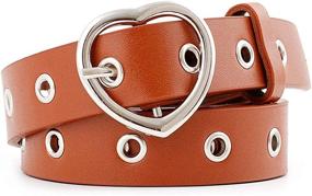 img 1 attached to Women's Narrow Casual Tongue Leather Design Accessories for Belts