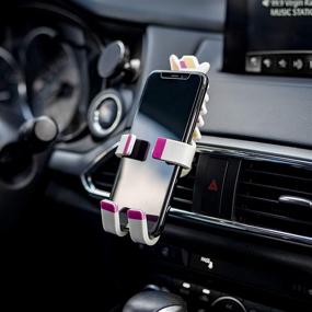 img 2 attached to 🦄 Adjustable Unicorn Hug Buddy Air Vent Car Phone Holder - Universal Fit for iPhone, Samsung Galaxy, LG, Google, Nexus 5X, Moto, Black, and Other Smartphones