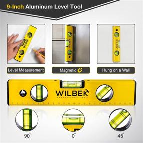 img 1 attached to 🛠️ WILBEK Stud Finder Wall Scanner with 9-Inch Magnetic Level Tool - Advanced Electronic Device for Accurate Detection & Scanning Modes, Leveler with Three Bubbles for Diverse Leveling - All-in-One Kit for Easy DIY Home Improvements