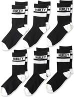 hurley 6 pack active everyday socks logo