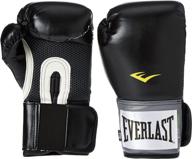 16oz black pro-style boxing gloves (pr) logo