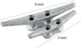 img 3 attached to ⚓ 4 Pack Heavy Duty Boat Cleat: Versatile Galvanized Cast Iron Dock Cleat for Marine and Decorative Applications - 4 inch Size
