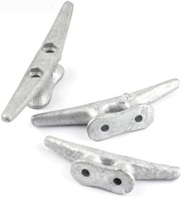 img 2 attached to ⚓ 4 Pack Heavy Duty Boat Cleat: Versatile Galvanized Cast Iron Dock Cleat for Marine and Decorative Applications - 4 inch Size