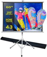 🎥 trmesia 60" portable foldable tripod projector screen | 4:3 polyester video projection screen with stand | includes carry bag | ideal for outdoor/indoor backyard movie night logo