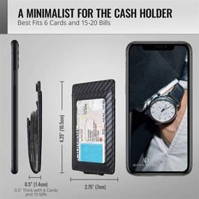 img 1 attached to 💼 Men's Slim Money Clip Wallet - Essential Men's Accessories