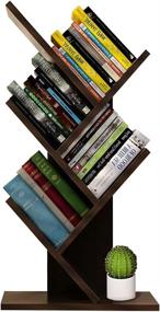 img 4 attached to Bookshelf Magazine Display Standing Bookcase