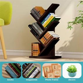 img 3 attached to Bookshelf Magazine Display Standing Bookcase