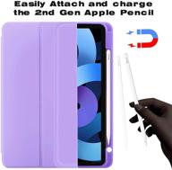 📱 2020 ipad air 4 case – full body protection with pencil holder, apple pencil charging, auto wake/sleep, smart stand cover case for 10.9-inch ipad air 4th generation (light purple) logo