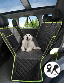 img 4 attached to 🐶 Nzonpet 4-in-1 Dog Car Seat Cover: Waterproof & Scratchproof Hammock, Nonslip Protector for Cars, Trucks, SUVs