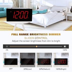 img 3 attached to Ручные Led-цифровые будильники Rocam Home - Крупный красный дисплей, Громкая сигнализация, 🕰️ Ночной свет, Повтор сигнала, USB-зарядка, Резервное питание от батареек - Идеальный выбор для спален, детей, тяжелоспящих