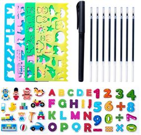 img 1 attached to Reusable Magic Practice Copybook for Kids - YeahLoop: 4 Pcs with Handwriting Practice for Children - Beginners Kids Number Math Drawing Alphabet Handwriting Book (Style2)