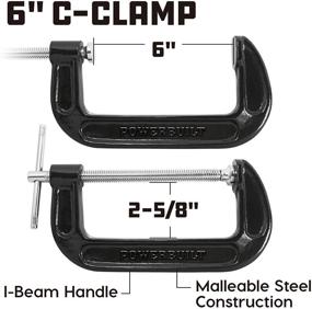 img 3 attached to 🔧 Powerbuilt 648641 C-Clamp – Sturdy Malleable Iron Construction