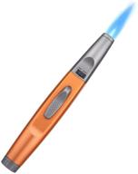 ieik torch lighter - portable refillable jet flame lighter for camping, bbqs, and kitchen - adjustable butane lighters in orange - ideal gift box (gas not included) logo