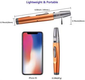 img 1 attached to IEIK Torch Lighter - Portable Refillable Jet Flame Lighter for Camping, BBQs, and Kitchen - Adjustable Butane Lighters in Orange - Ideal Gift Box (Gas not Included)