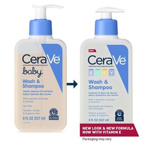 img 3 attached to 🧼 CeraVe Baby Wash & Shampoo: Fragrance, Paraben, & Sulfate Free for Tear-Free Baby Bath – 8 Oz.