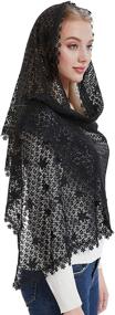 img 4 attached to Chapel Catholic Mantilla Church Headwrap: Elegant Women's Accessory for Special Occasions