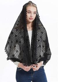 img 2 attached to Chapel Catholic Mantilla Church Headwrap: Elegant Women's Accessory for Special Occasions