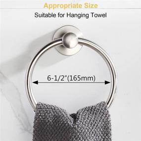 img 2 attached to 🛀 BGL Towel Ring for Bathroom - Durable 304 Stainless Steel, 2 Pack Brushed Nickel Hand Towel Holder - No Drill Heavy Duty Round Wall Mount Towel Rack for Rust Prevention