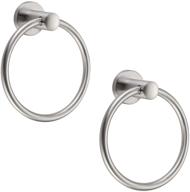 🛀 bgl towel ring for bathroom - durable 304 stainless steel, 2 pack brushed nickel hand towel holder - no drill heavy duty round wall mount towel rack for rust prevention logo
