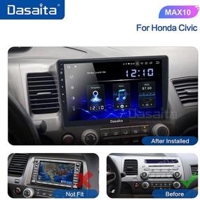 img 3 attached to 🚗 Enhance Your Honda Civic Journey with Dasaita 10 inch Android 10.0 Car Stereo: Carplay, Android Auto, GPS, DSP System, and More!