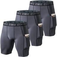 cimic compression baselayer underwear 0409 3blackgrey m: ultimate support for men's clothing logo