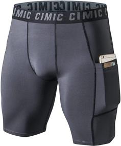 img 3 attached to Cimic Compression Baselayer Underwear 0409 3BlackGrey M: Ultimate Support for Men's Clothing