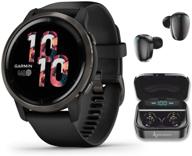 🕒 garmin venu 2 gps smartwatch bundle: amoled display, music, and wearable4u black earbuds for sport and fitness logo