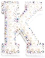 ✨ beyonday a-z pearl rhinestone letter sew on patches: stunning applique for clothing, bags, shoes & more! logo