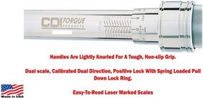 img 1 attached to 🔧 CDI Torque Products: 1/2" Drive Micrometer Adjustable Metal Handle Torque Wrench, 30-250 Ft Lbs / 47-332 NM, Dual Scale - Individually Serialized with Certificate of Calibration (Snap-On Company)