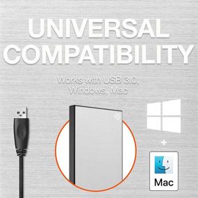 img 1 attached to 💾 Seagate One Touch 1TB External Hard Drive HDD – Silver USB 3.0: Efficient Storage Solution for PC, Laptop, and Mac