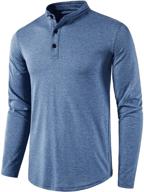 👔 stylish hongqizo sleeve henley button regular men's clothing for fashion-forward men logo