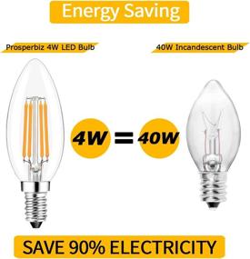 img 3 attached to 💡 Candelabra Incandescent Equivalent Non-Dimmable Decorative LED Bulb