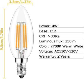 img 2 attached to 💡 Candelabra Incandescent Equivalent Non-Dimmable Decorative LED Bulb